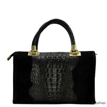 Жіноча сумка з НАТУРАЛЬНОЇ ШКІРИ ТА ЗАМШІ X1801